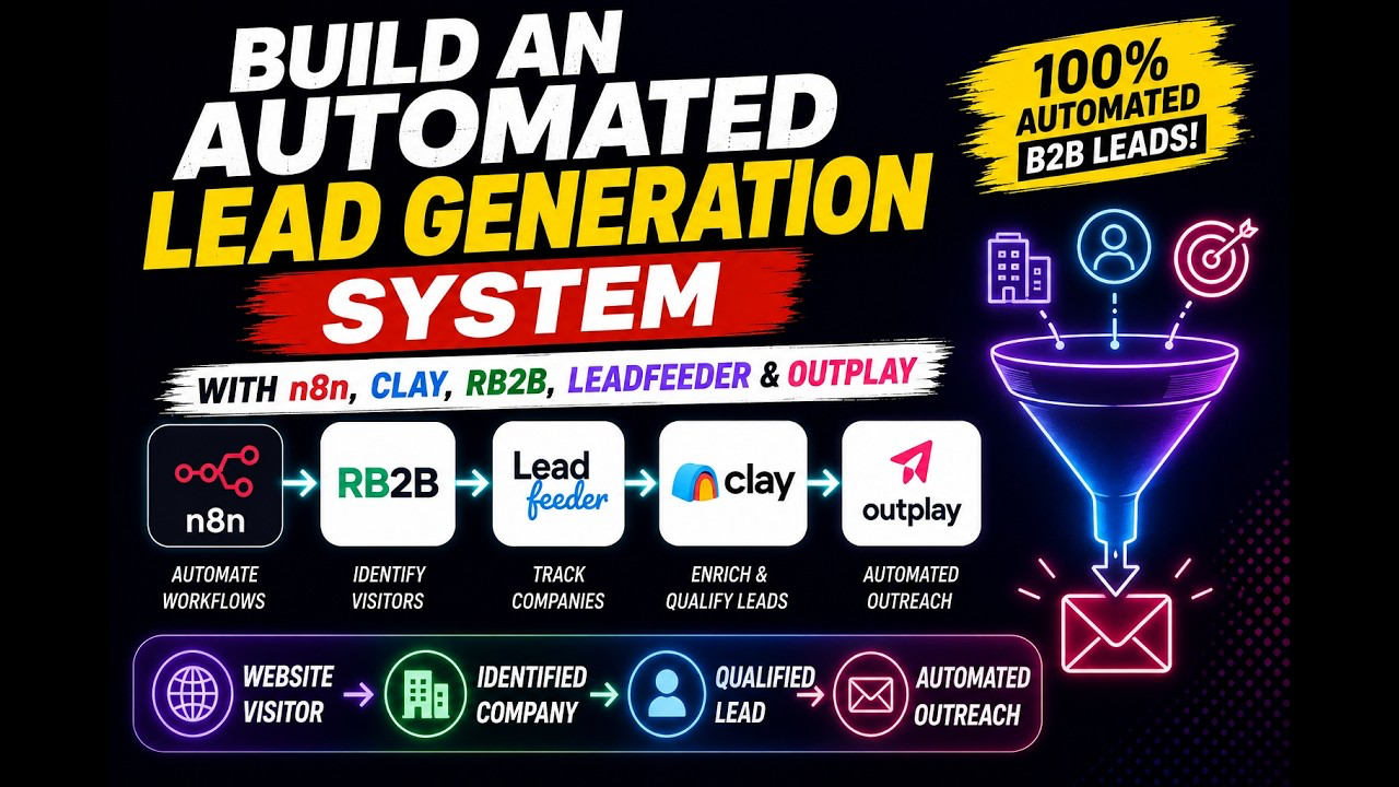 Automated B2B Lead Generation & Outreach Engine – n8n, Clay, RB2B, Leadfeeder & Outplay