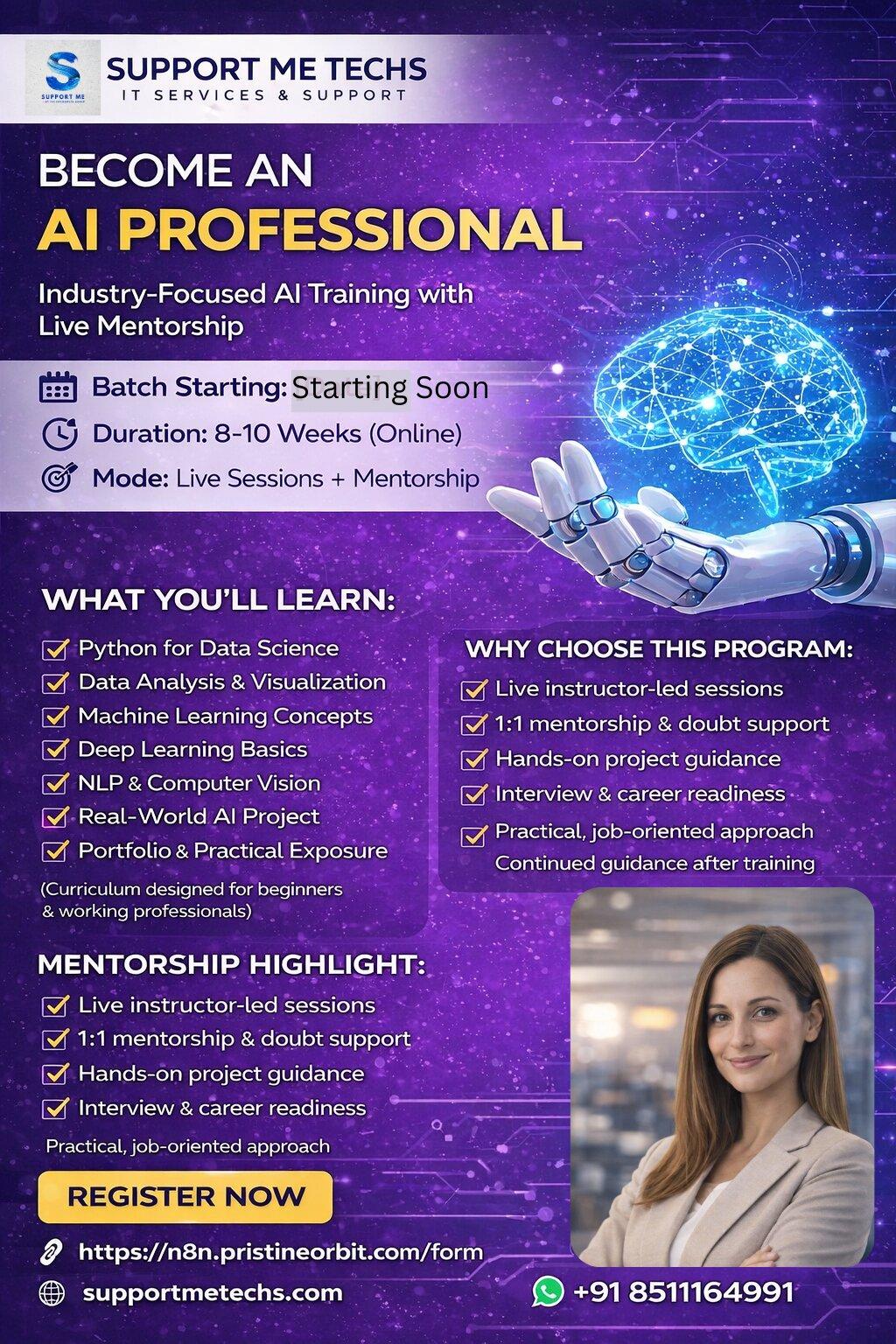 Industry-Focused AI Training with Live Mentorship